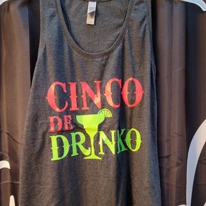 Cinco de drinks funny tank top